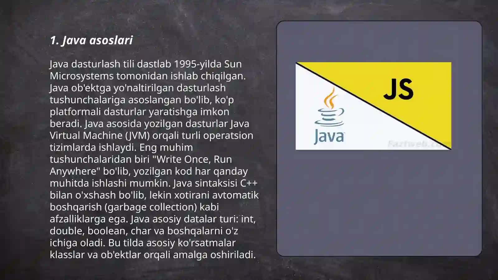 Java dasturlashda Mar 3