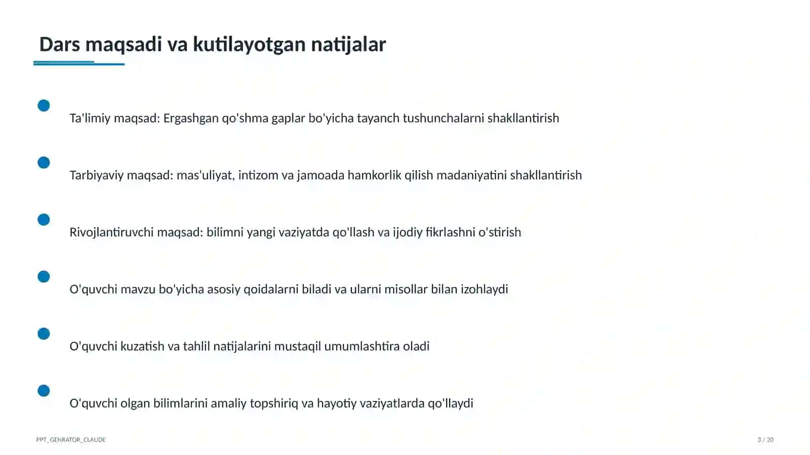 Ergashgan qo'shma gaplar (9-sinf) 3