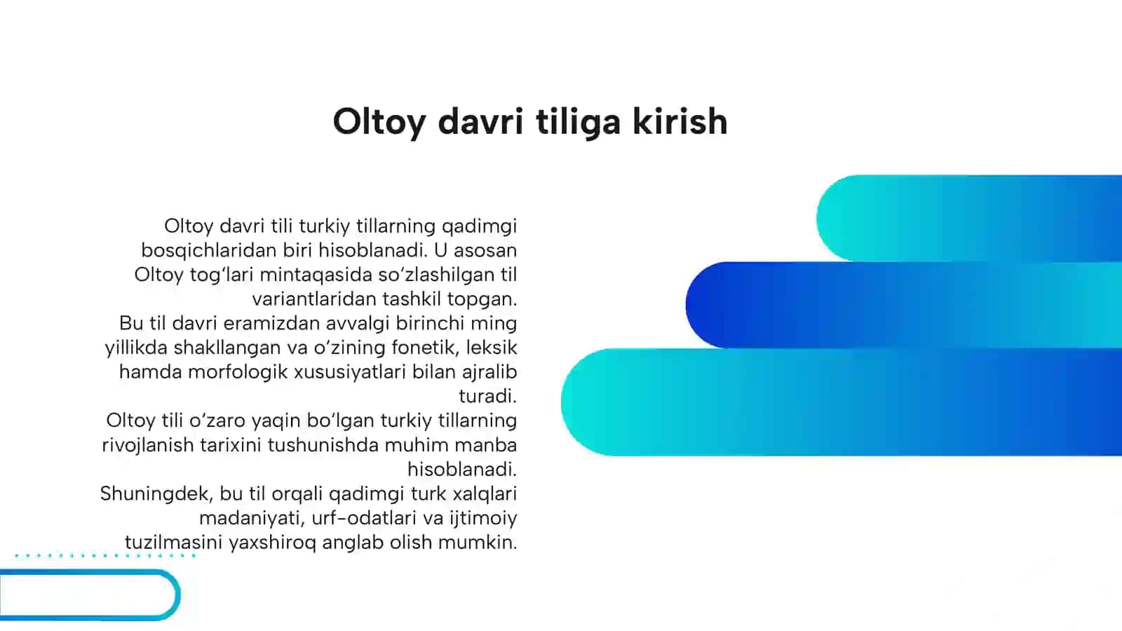 OLTOY DAVRI TILI.XUNN DAVRI TILI.QADIMGI TURK DAVRI TILI 3