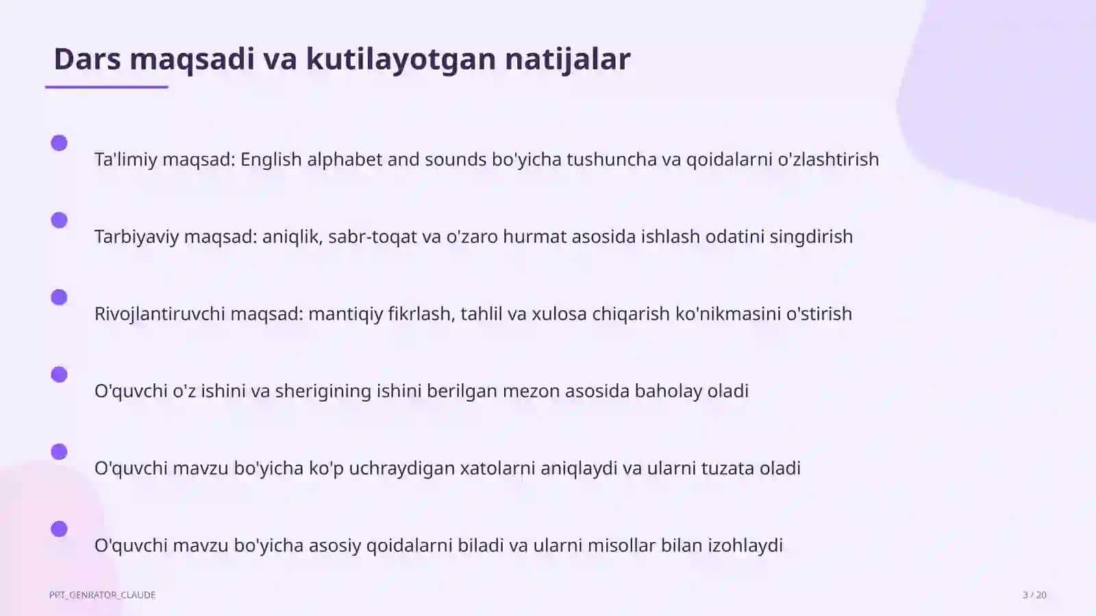Ingliz tili (1-sinf) 3