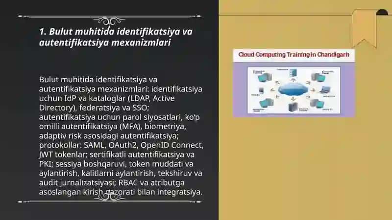 Bulut muhitida identifikatsiya va autentifikatsiya mexanizmlari 3