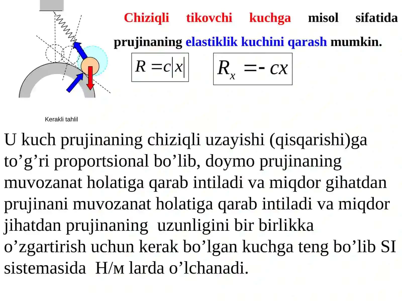 MODDIY NUQTANING TO’G’RI CHIZIQLI TEBRANMA HARAKATI 3
