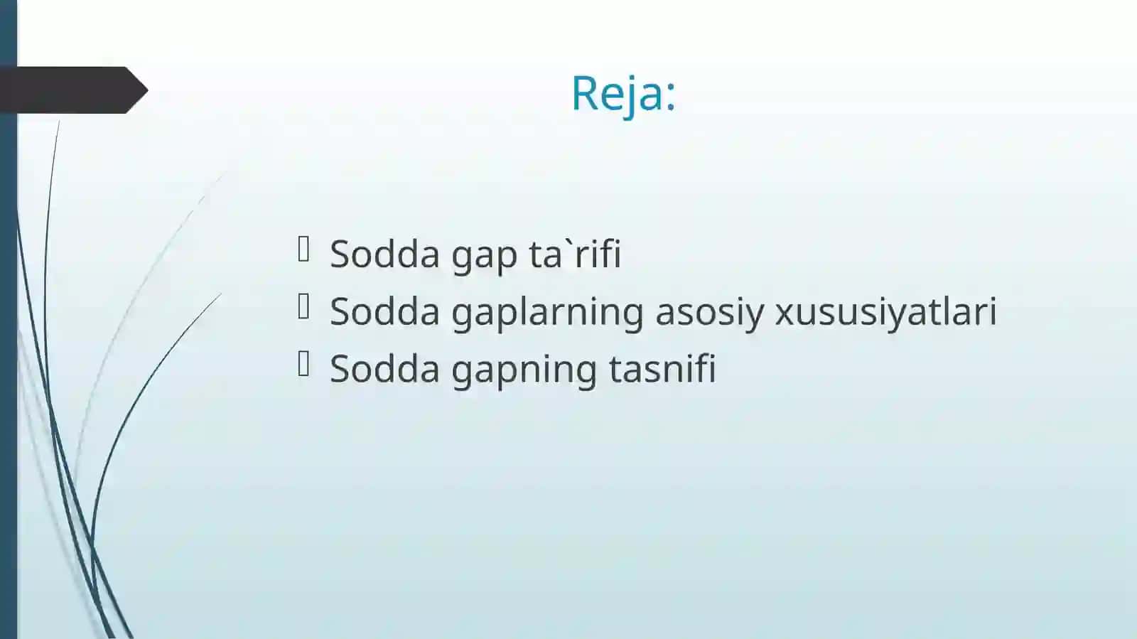 Sodda gap ta’rifi va tasnifi 3