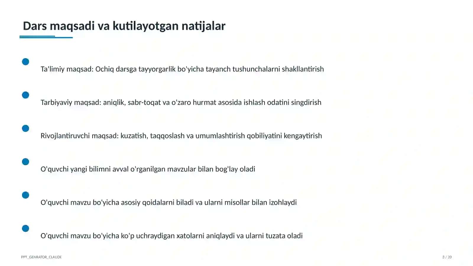 Ochiq darsga tayyorgarlik 3
