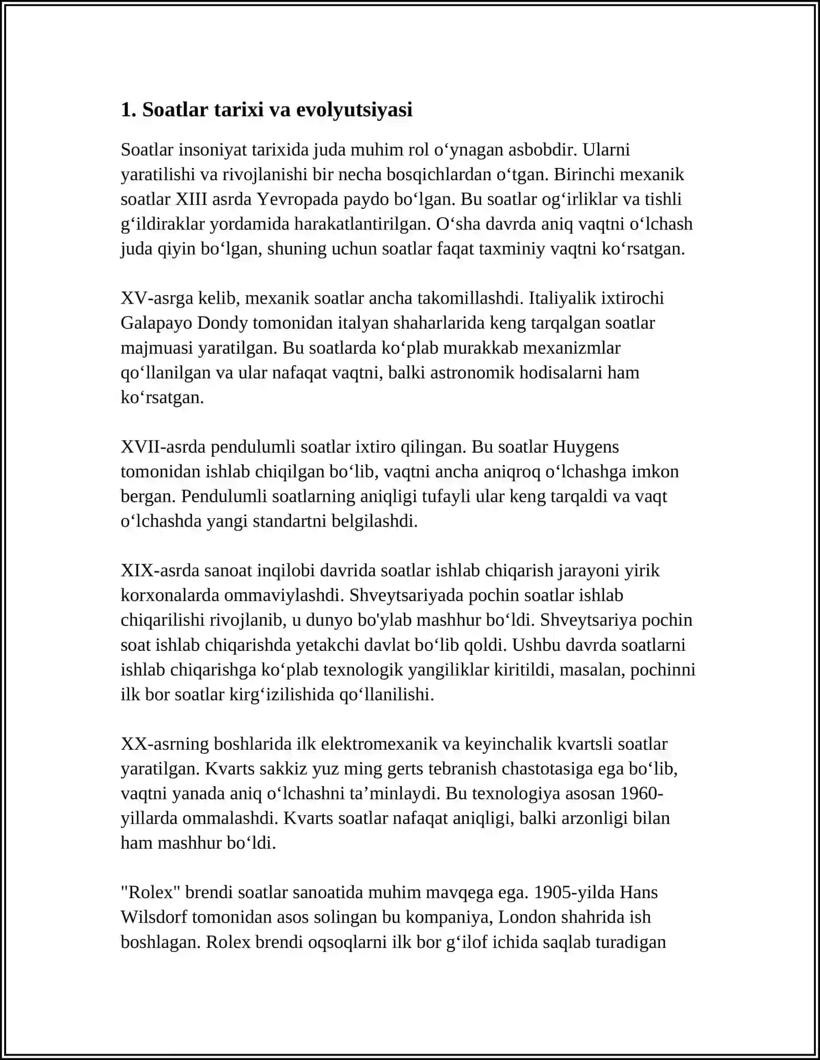 SOATLAR ROLEKIS HAQIDA 3