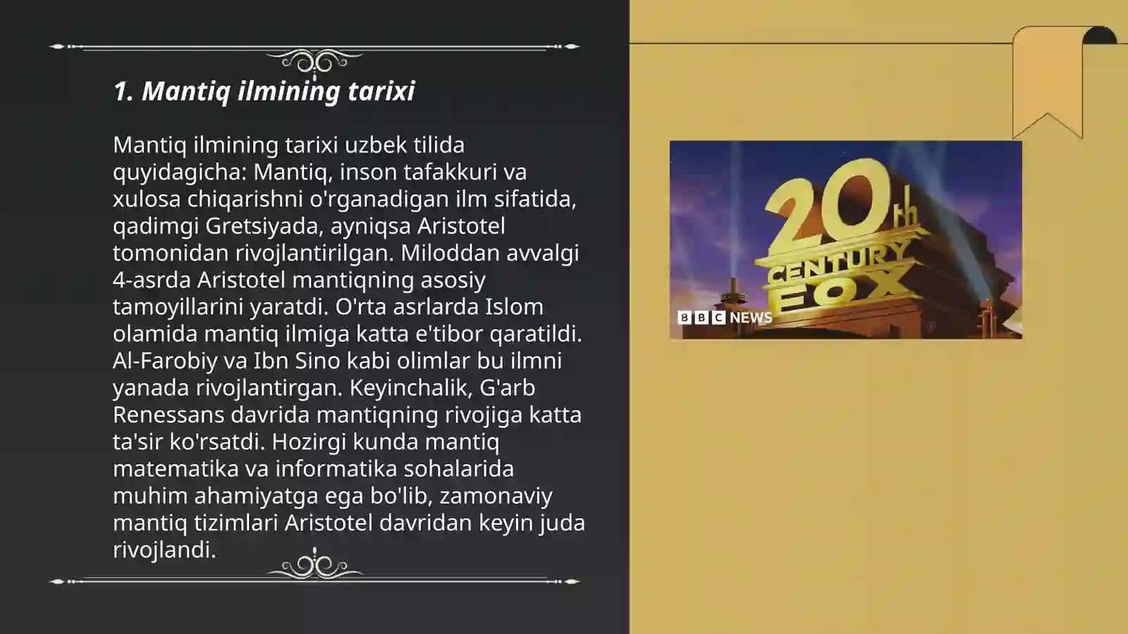 Mantiq ilmining tarixi 3