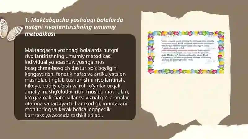 Kichik,o'rta va katta yoshdagi bolalar nutqini oshirishning metodik va usullari 3