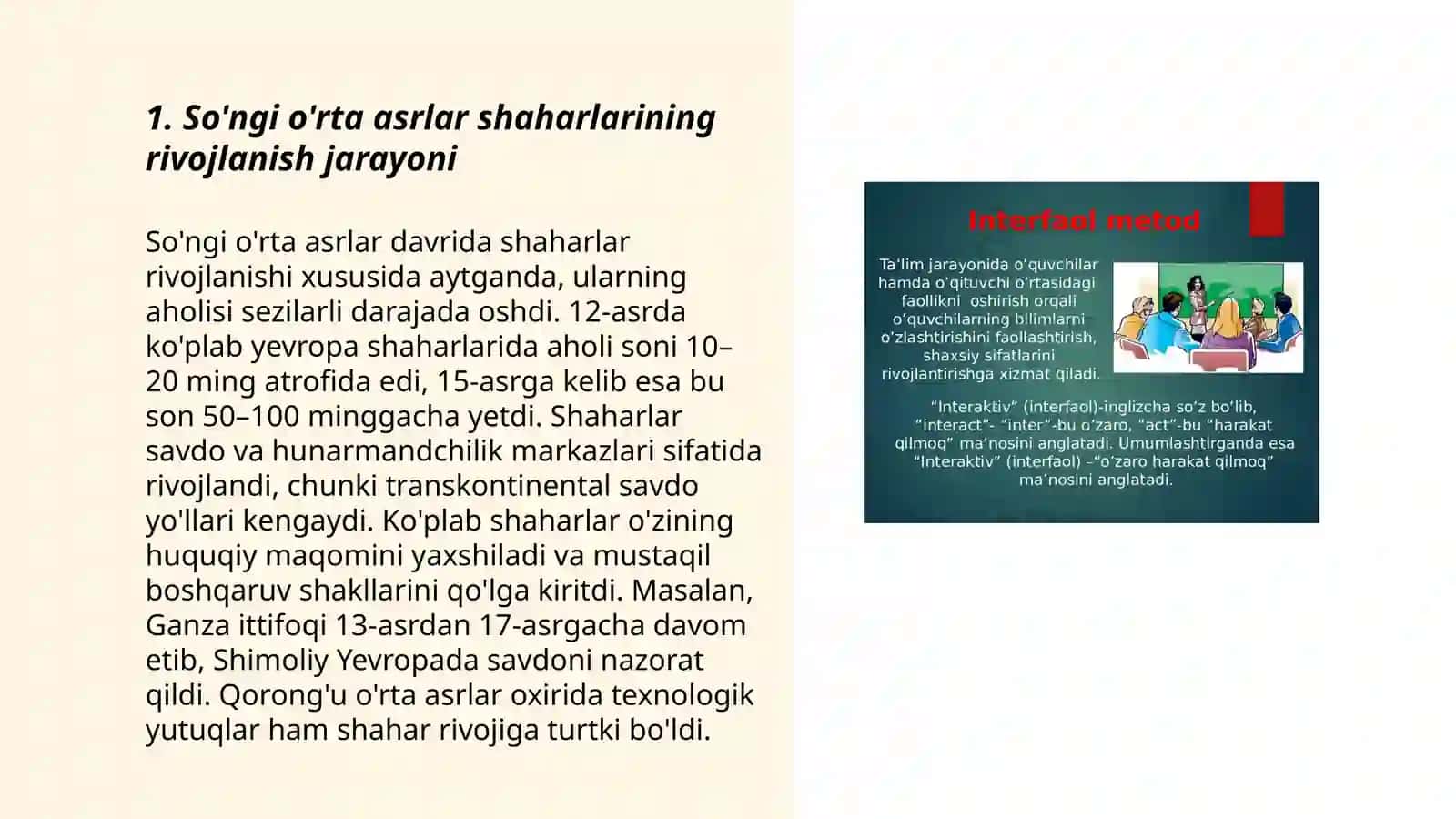 So'ngi o'rta asrlarda shaharlar strukturasidagi umumiylik va o'ziga xosligi 3