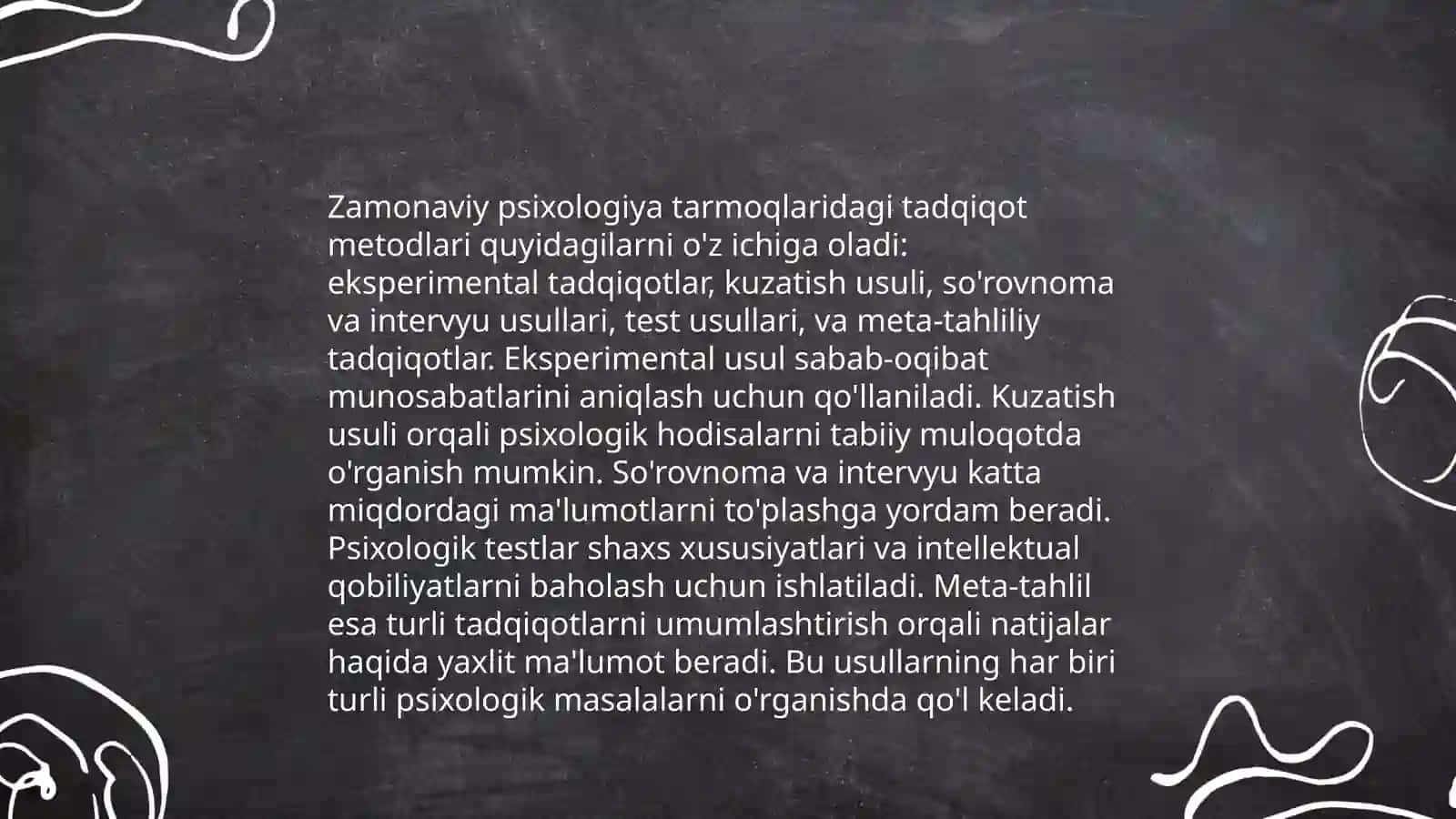 Zamonaviy psixologiya tarmoqlarida tadqiqot metodlari 3