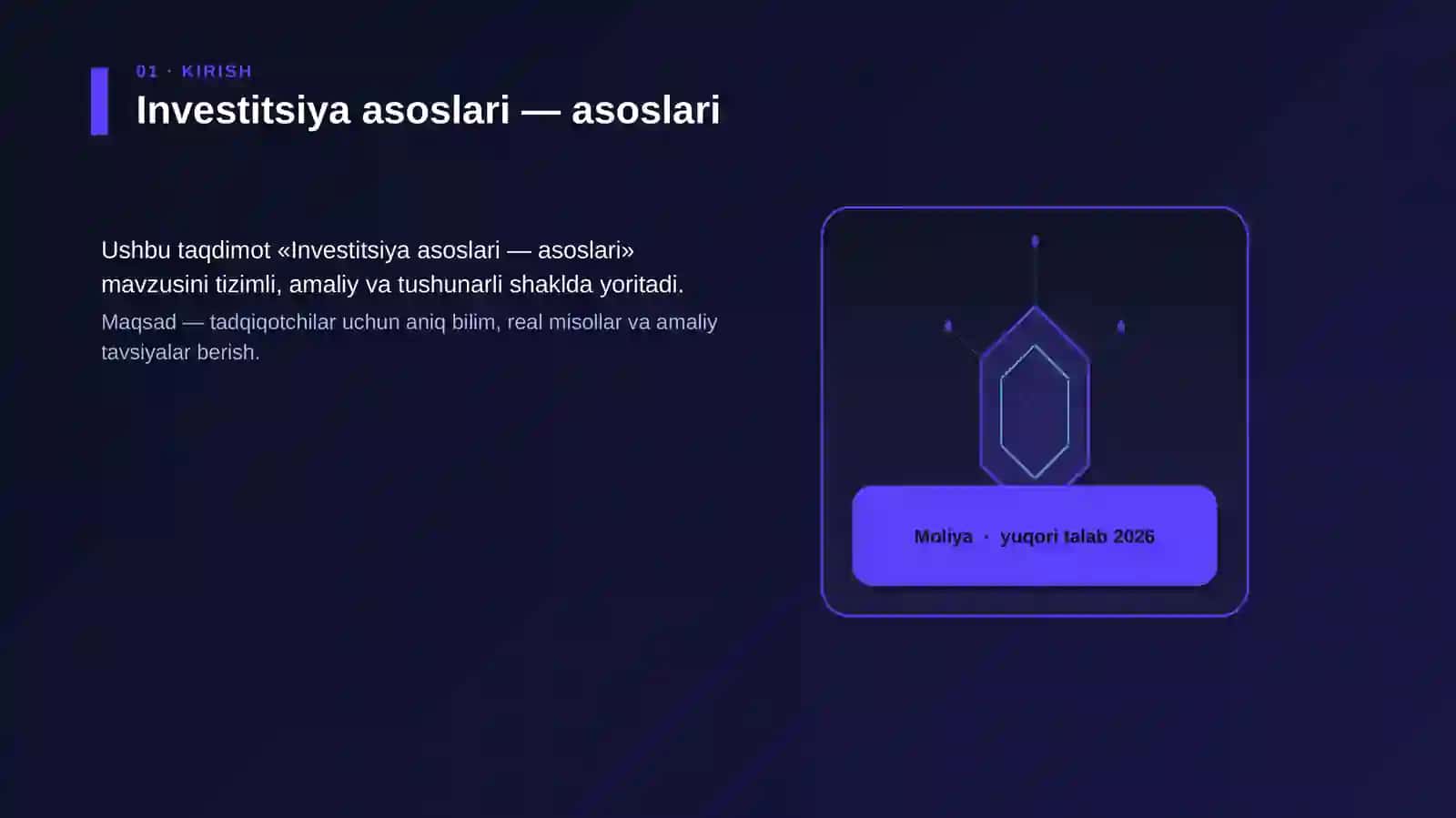 Investitsiya asoslari — asoslari 3