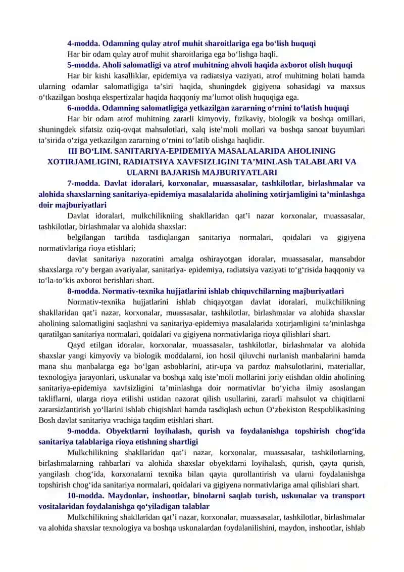Veterinariya, Veterinariya-Sanitariya Qoidalari 3