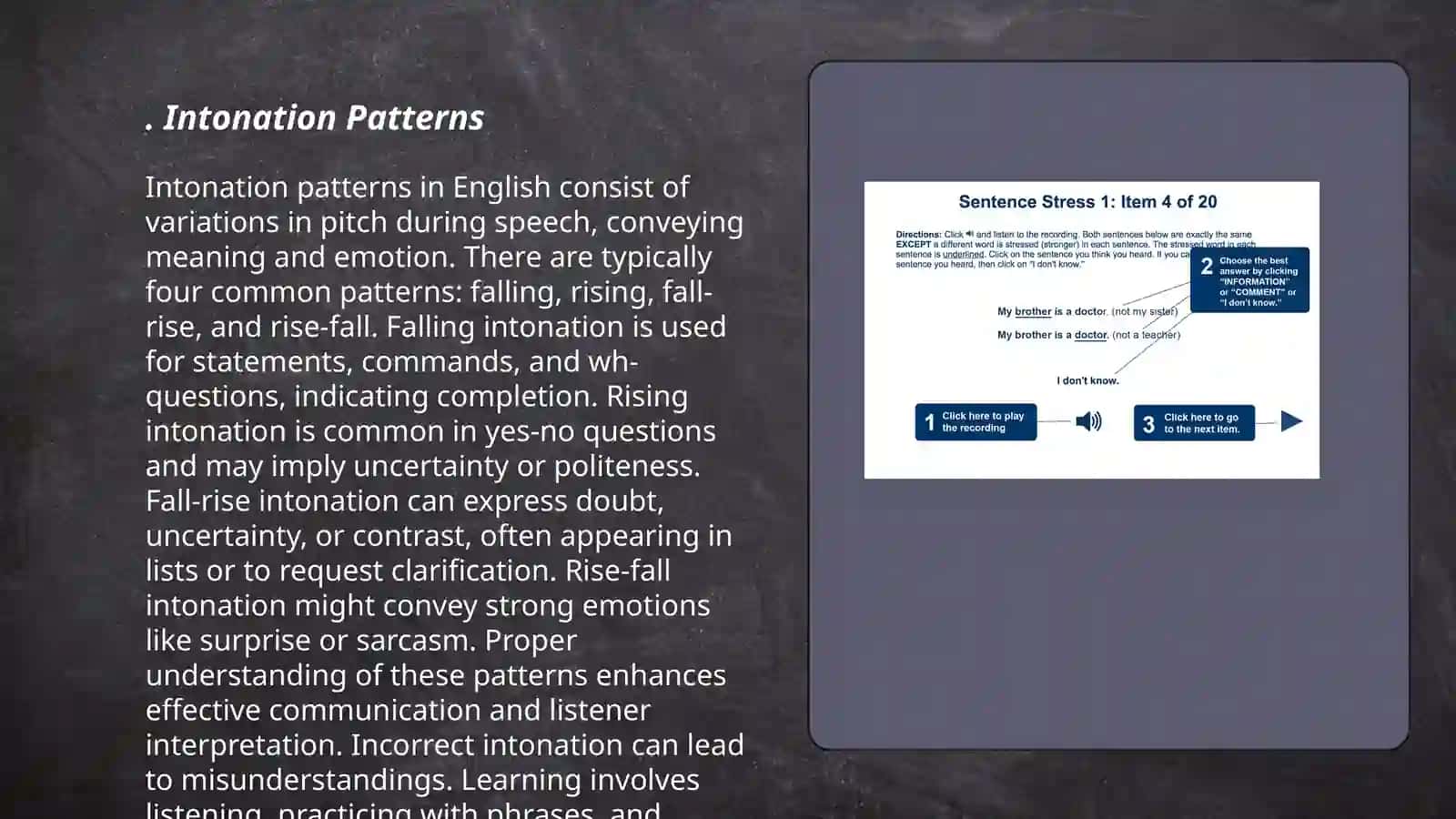 Sentence stress practice 3
