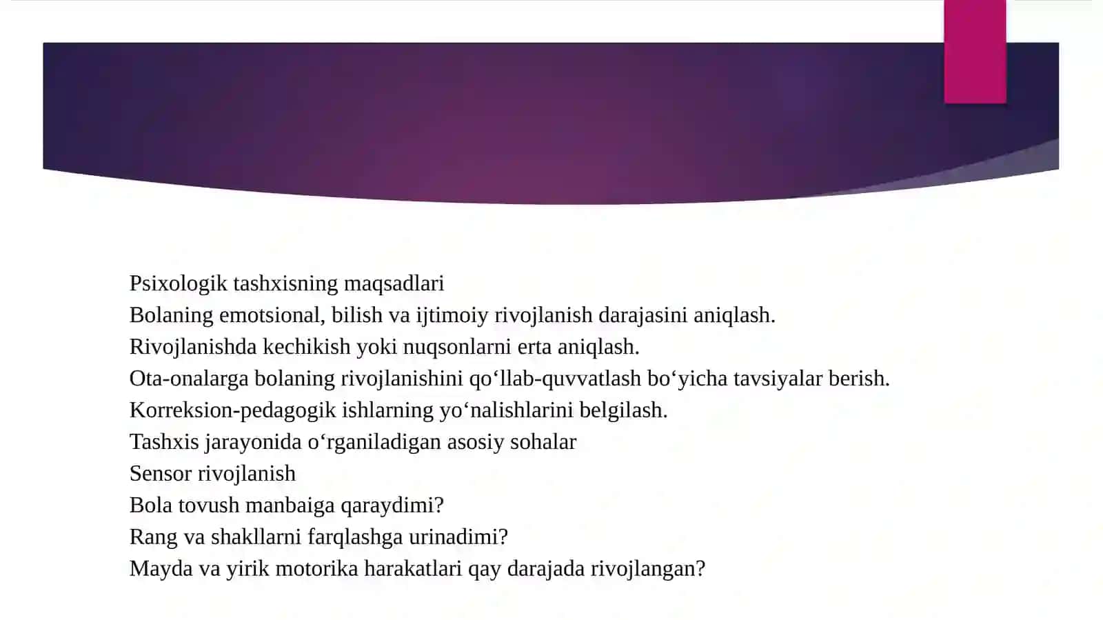 Ilk yoshdagi bolalarni psixologik-pedagogik tashxis qilish 3
