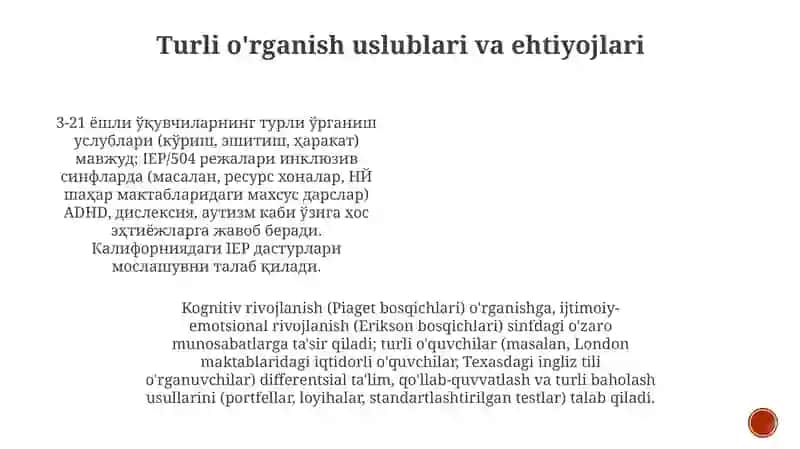 Turli o'rganish uslublari va ehtiyojlari 3