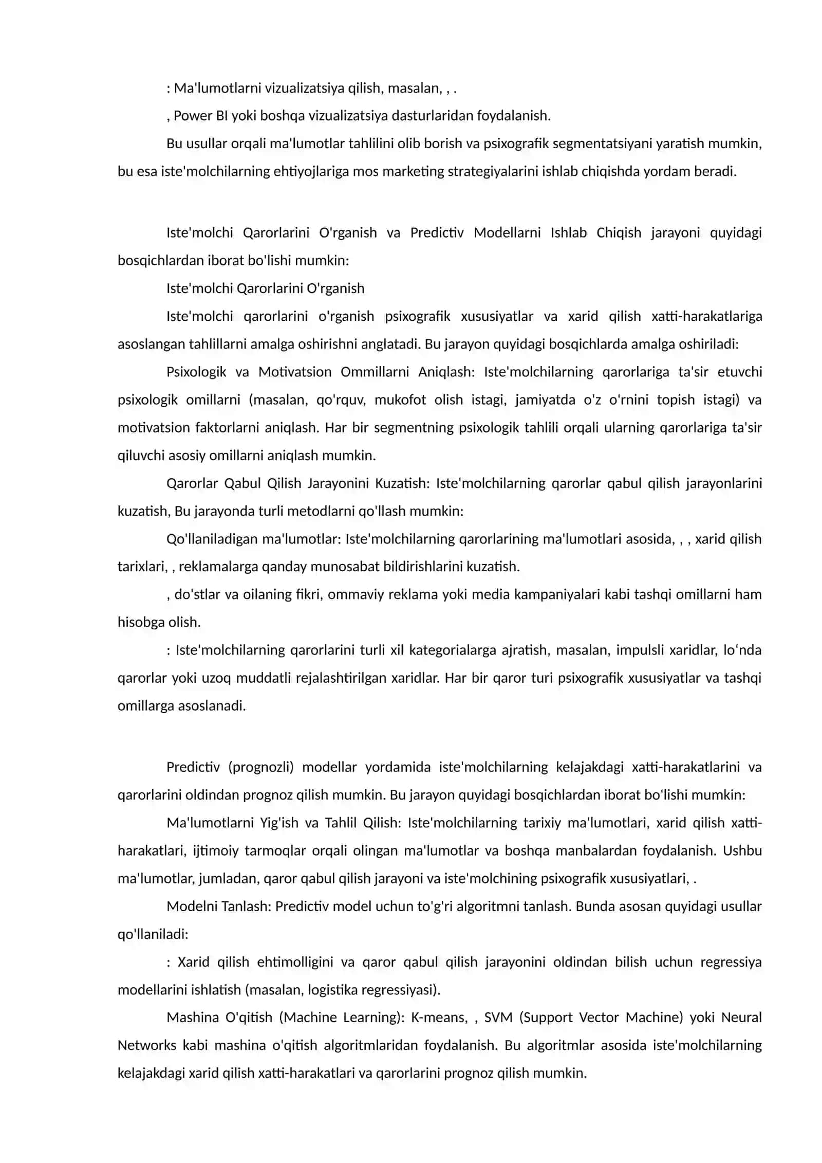 Psixografik segmentatsiya va iste'molchi qarorlarini manipulyatsiya qilish 3