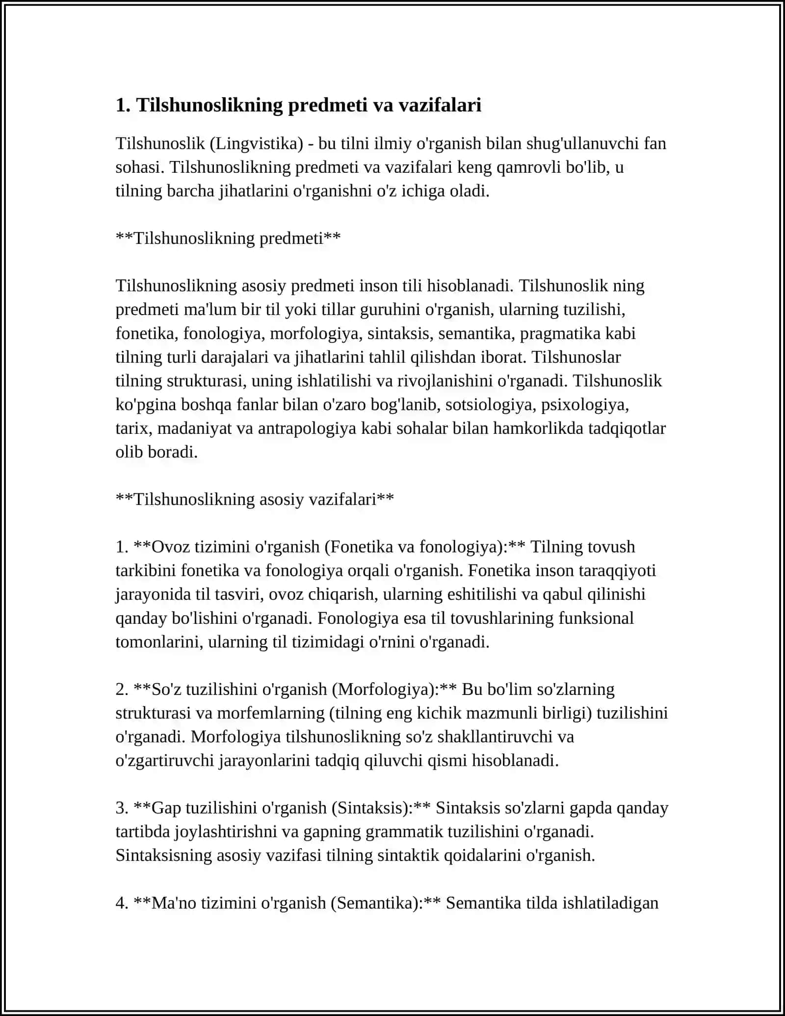 "UMUMIY TILSHUNOSLIK" KURSINING ASOSIY MASALALARI 3