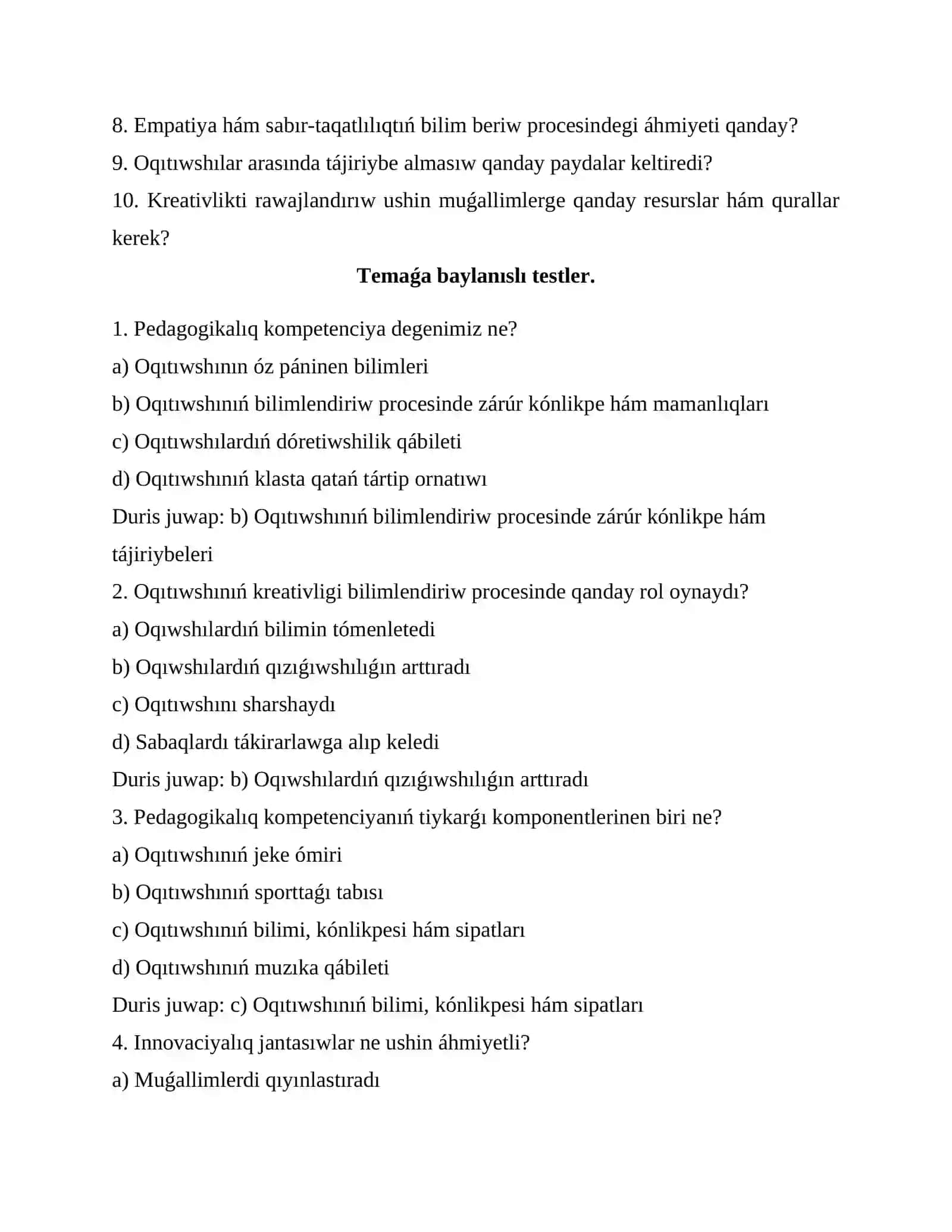 Pedagogik kompetentlik hám kreativlik 3