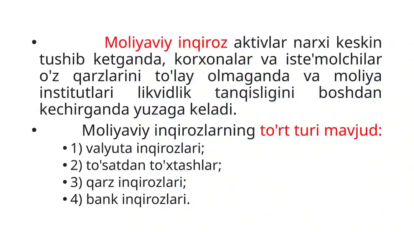 XVI-XX asrlardagi moliyaviy-iqtisodiy inqirozlar 3