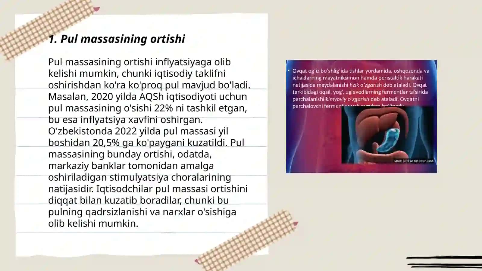 Pul massasining ortishi 3