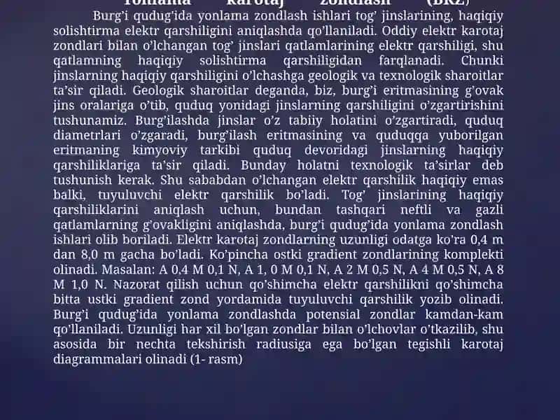 Yonlama karotajli zondlash usuli 3