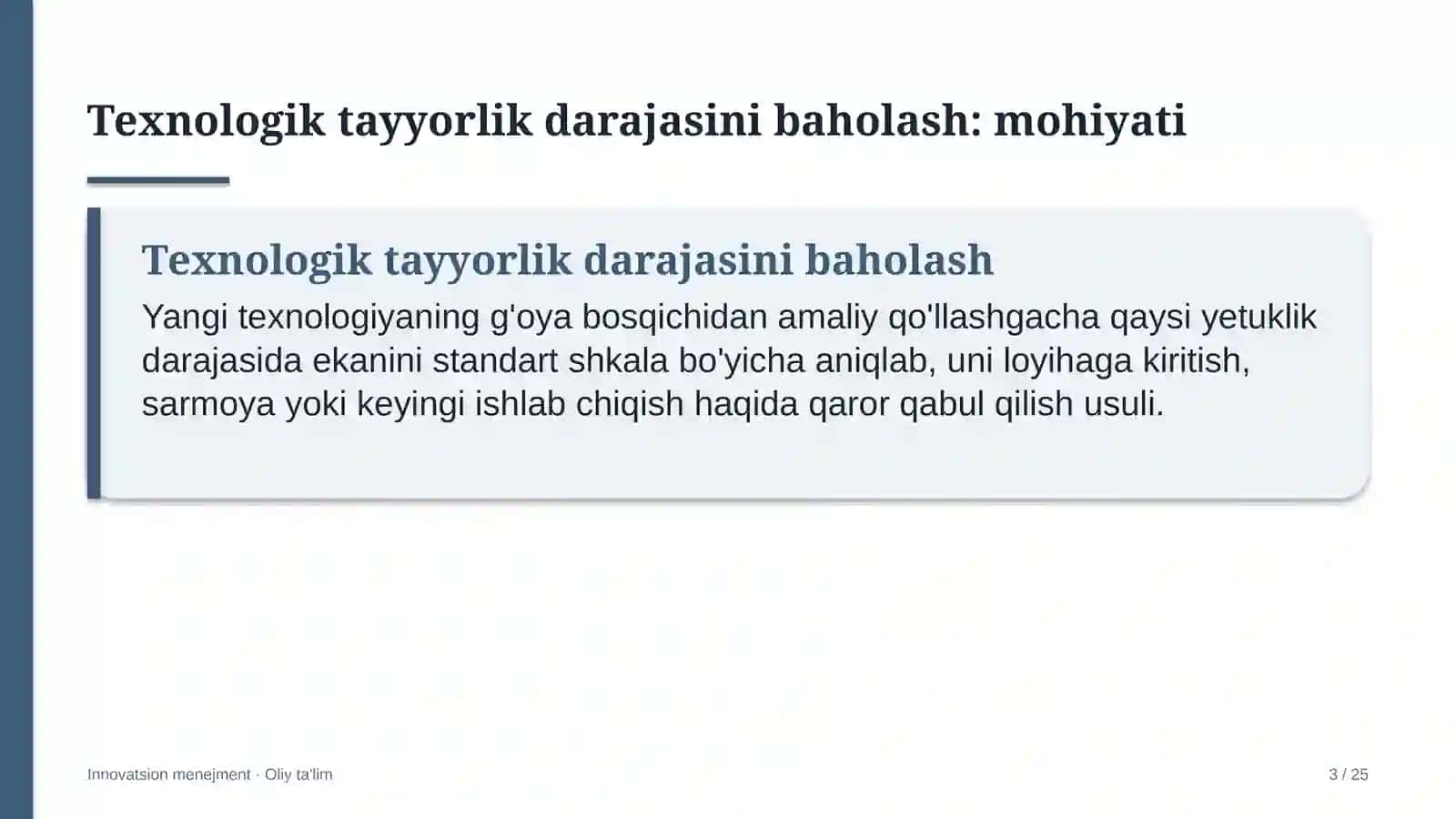Yog'ochni qayta ishlash korxonalarida texnologik tayyorlik darajasini baholash 3