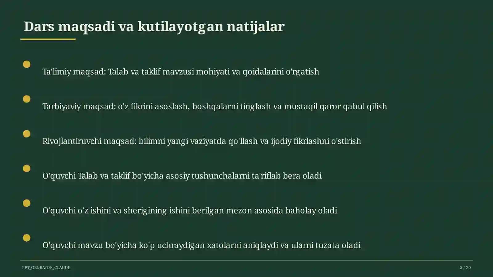 Talab va taklif (9-sinf) 3