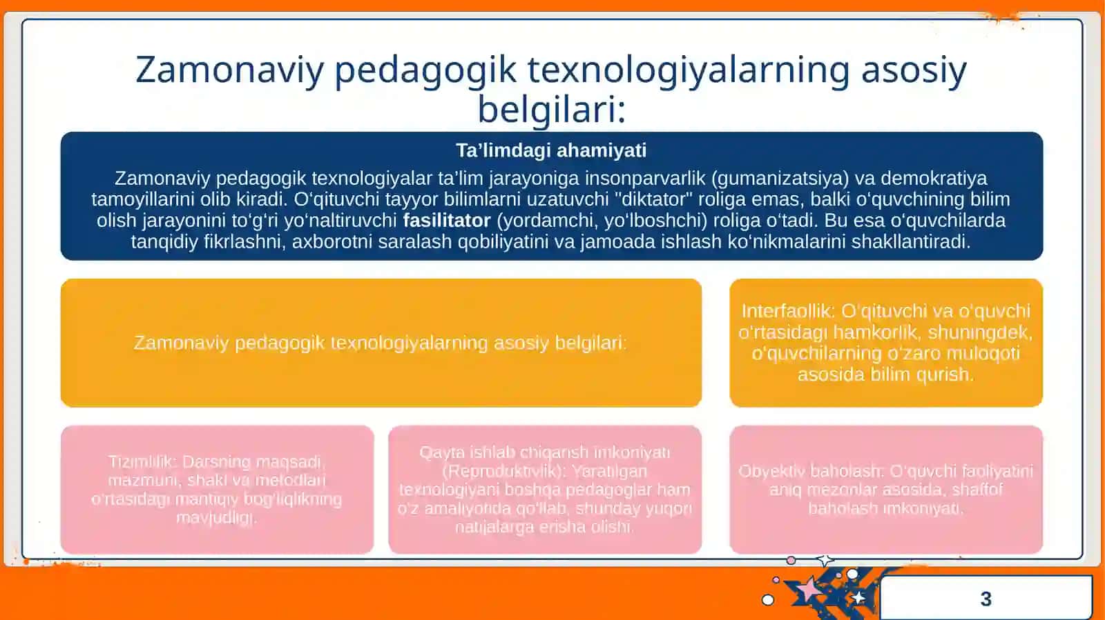 Ta’lim jarayonida zamonaviy pedagogik texnologiyalarning ahamiyati 3