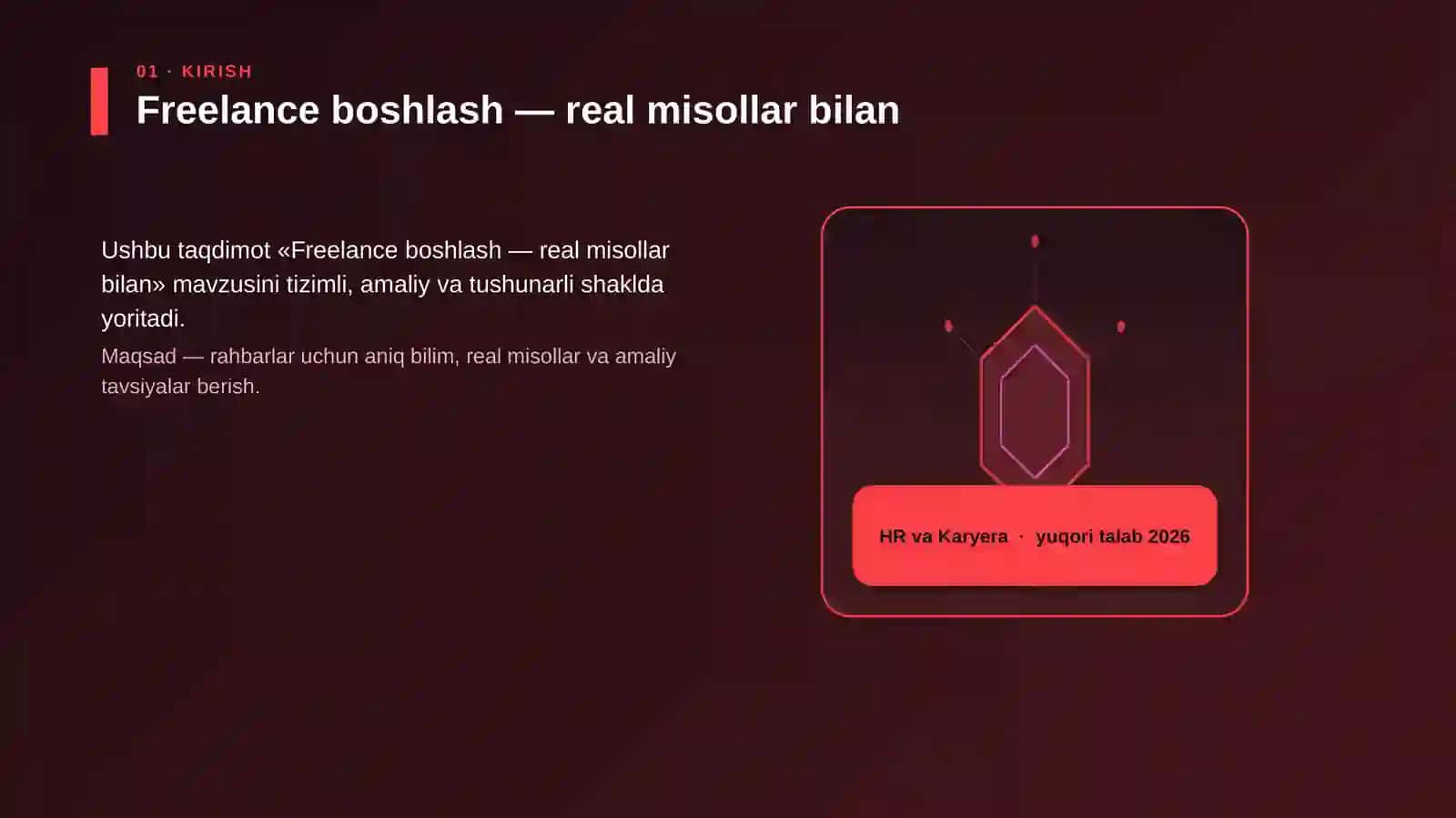 Freelance boshlash — real misollar bilan 3
