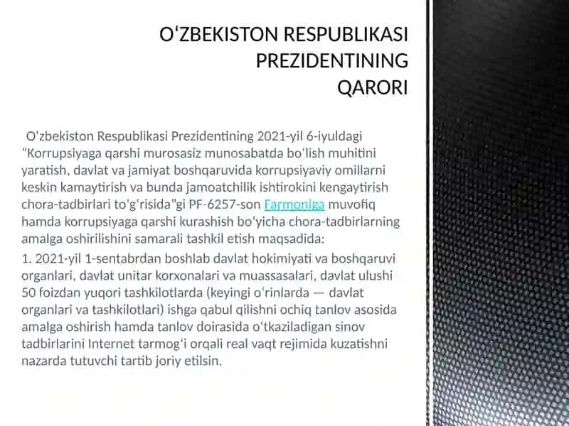 Korrupsiyaga qarshi kurashish 3