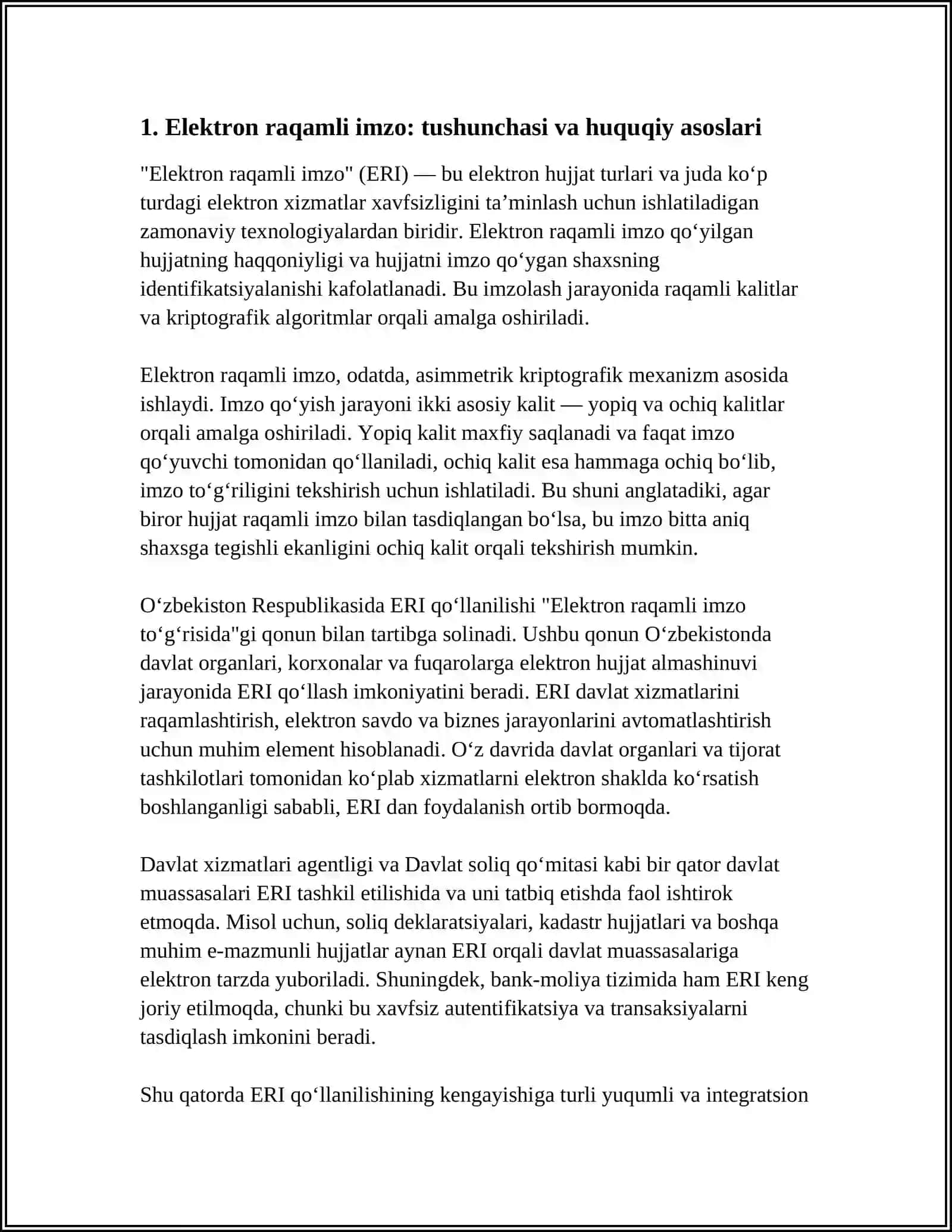 Elektron raqamli imzo: tushunchasi va huquqiy asoslari 3