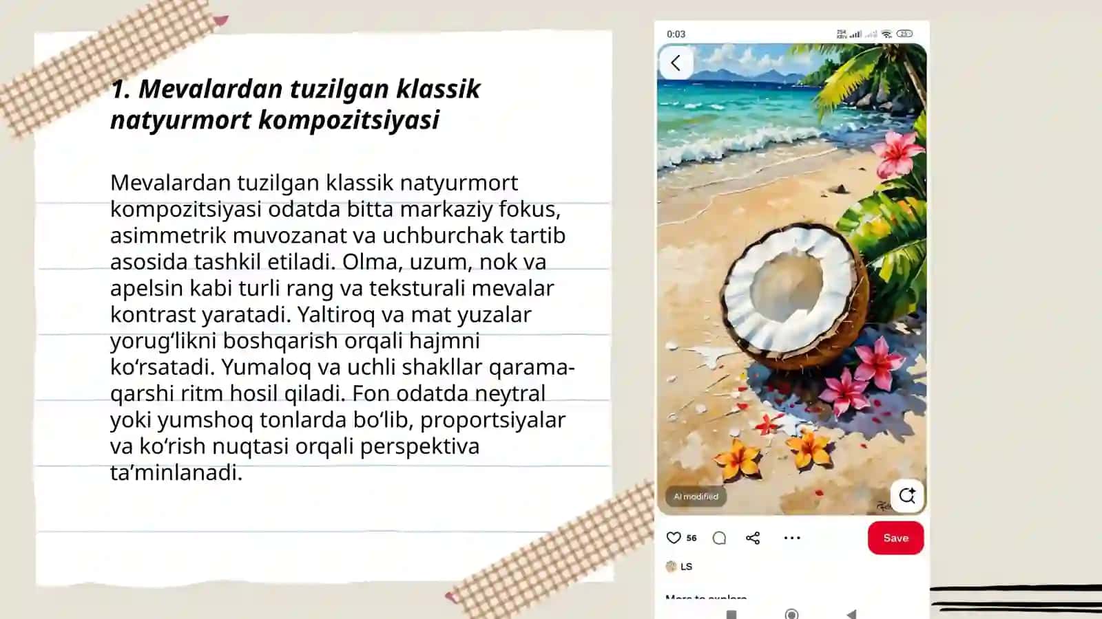 Mevalardan tuzilgan natyurmort kompozitsiyasi 3