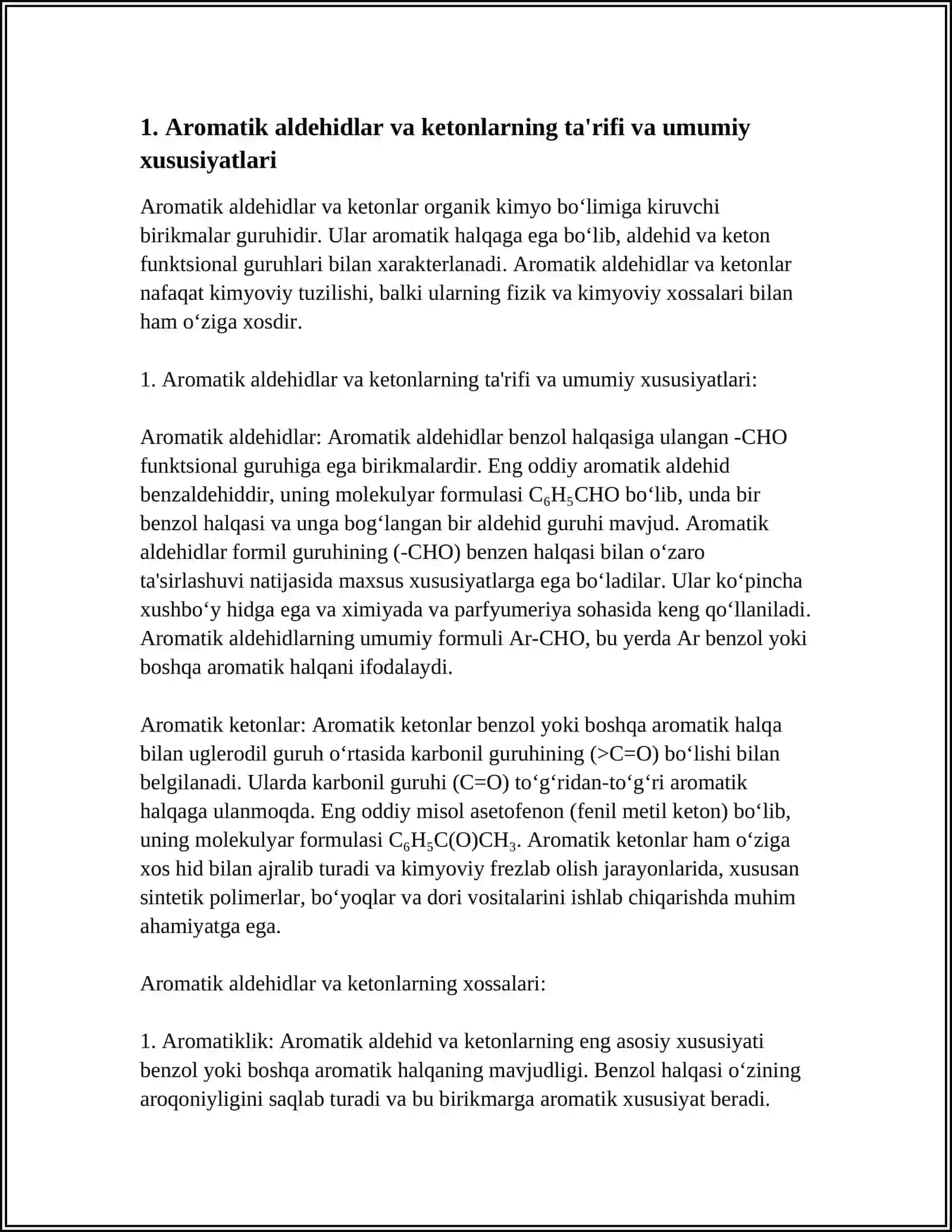 AROMATIK ALDEGID VA KETONLAR 3