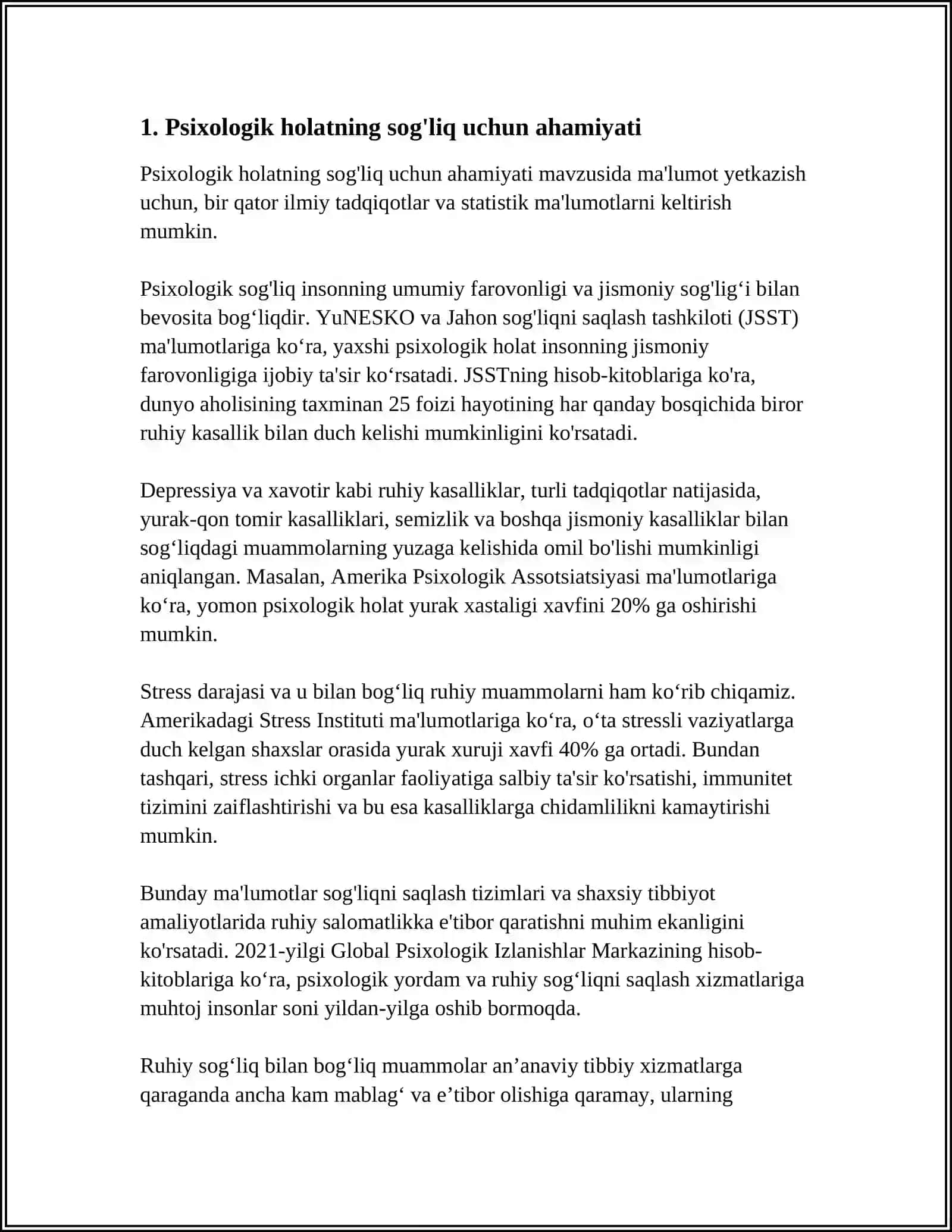 PSIXOEMOTSIONAL HOLATNING VALEOLOGIK AHAMIYATI. ANTISEPTIK DASTURLAR HAQIDA TUSHUNCHA, ULARNI YARATISH VA INSON SALOMATLIGI UCHUN AHAMIYATI 3