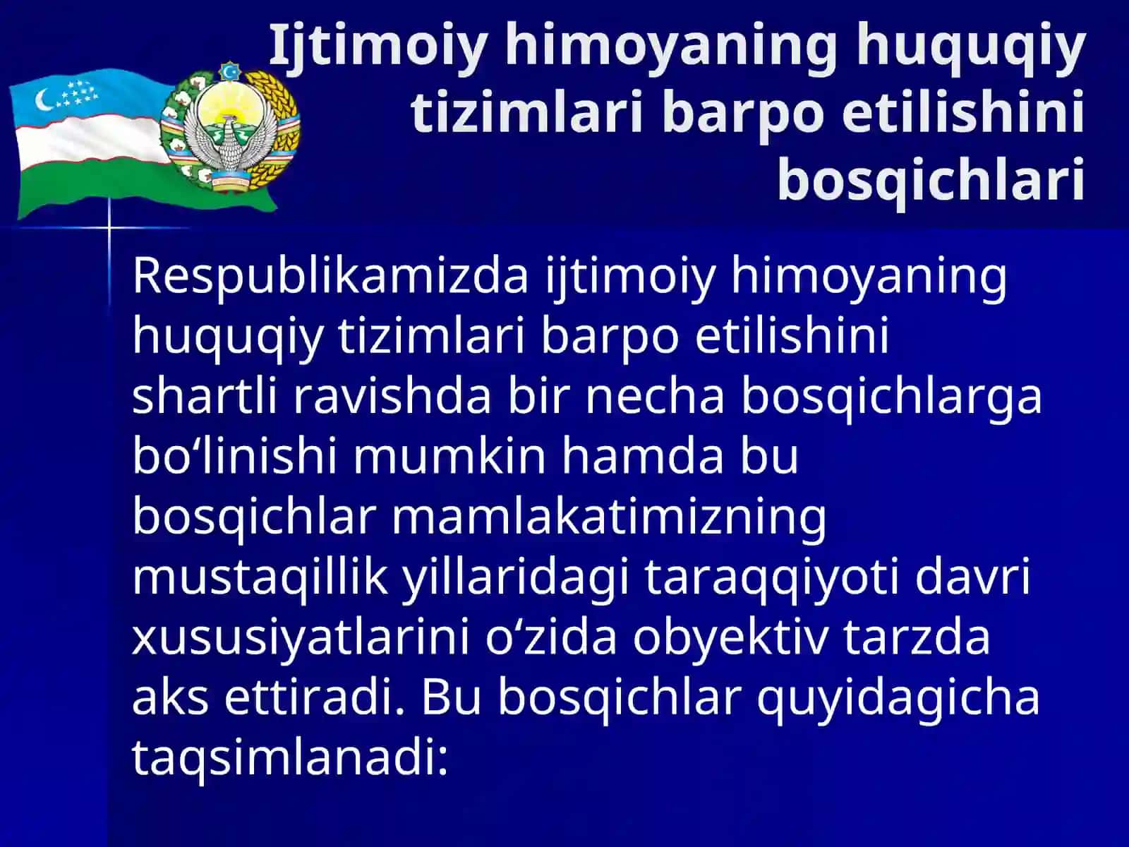 Ijtimоiy himоya siyosаti vаuning qonunchilikаsоslаrini tаkоmillаshtirish mаsаlаlаri 3