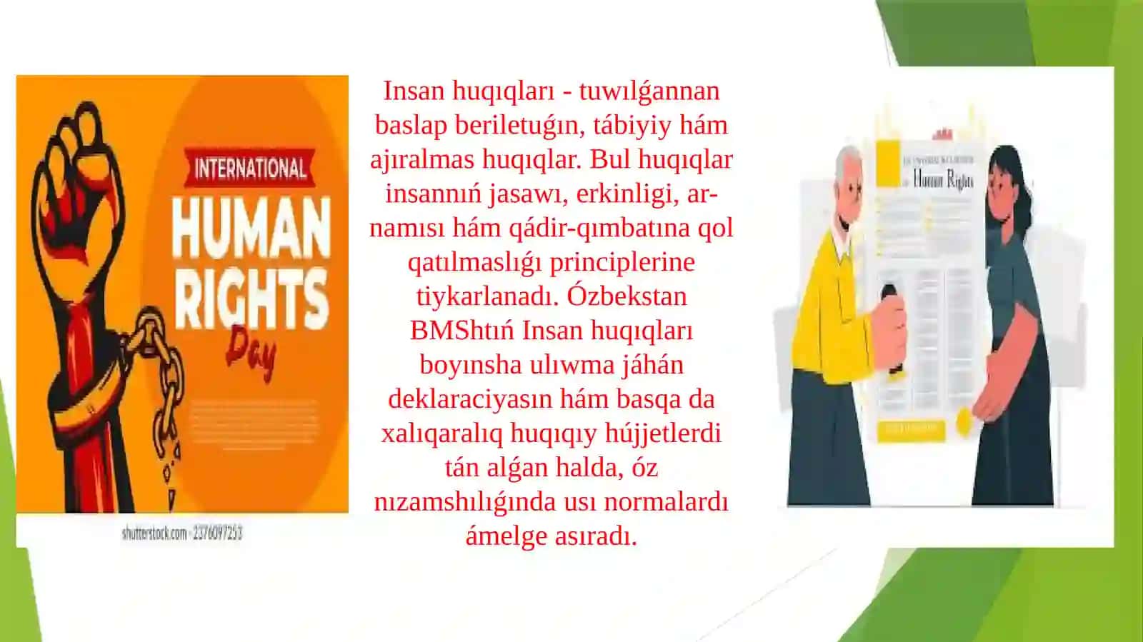 Insan hám puqaraniń tiykarǵi huqıqlari, erkinlikleri hám minnetleri 3