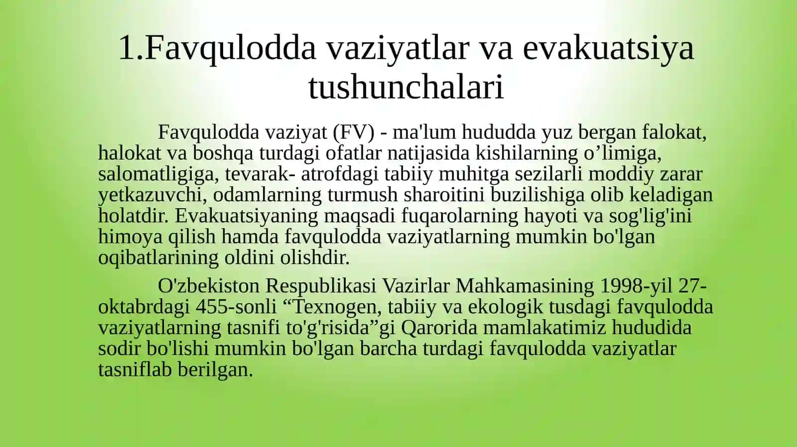 Favqulodda vaziyatlarda aholini evakuatsiya qilish 3