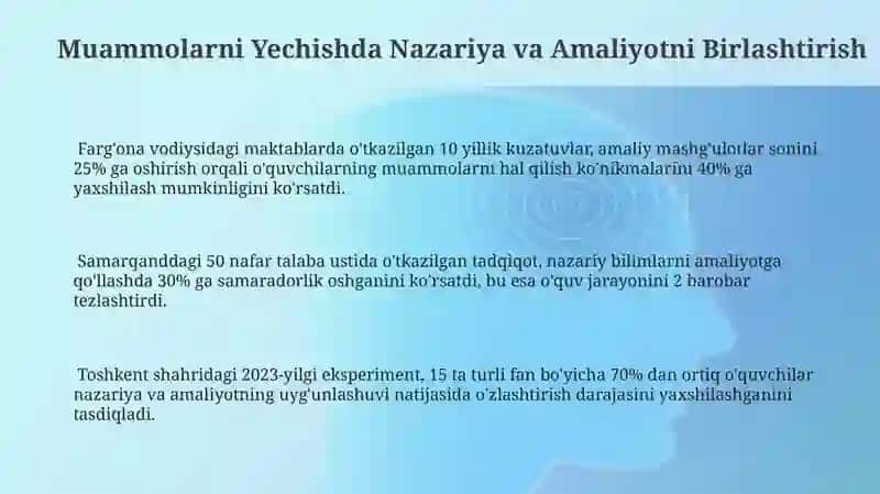 Nazariyani amaliyot bilan bog'lash tamoyili 3