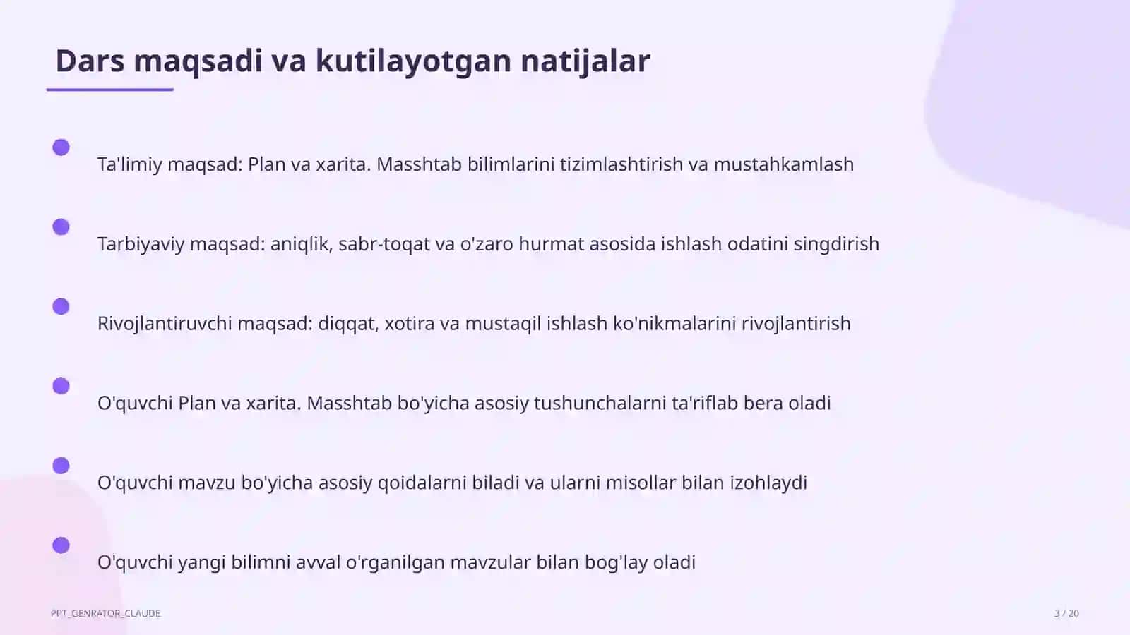 Plan va xarita. Masshtab (5-sinf) 3