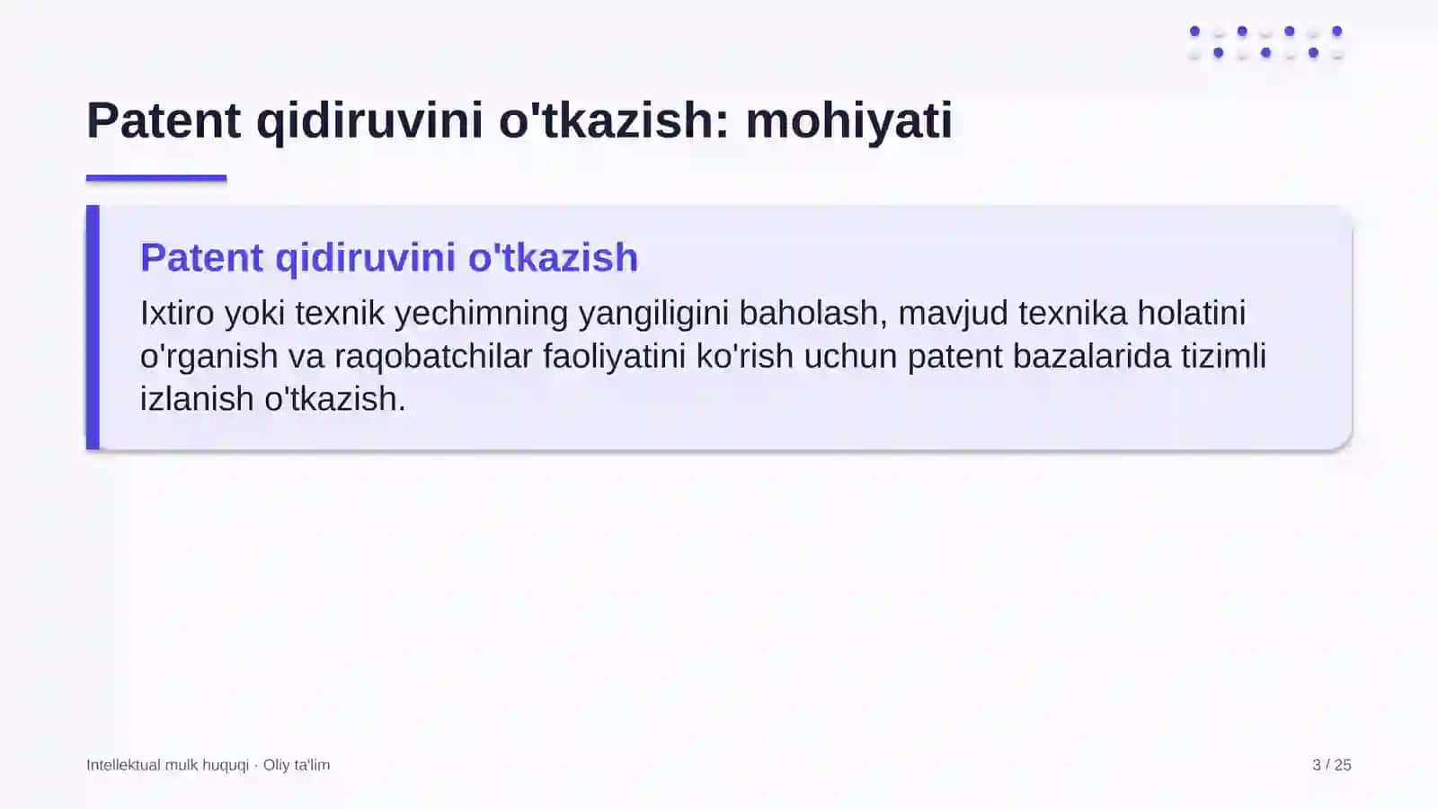 xalqaro turizmda patent qidiruvini o'tkazish 7138 3