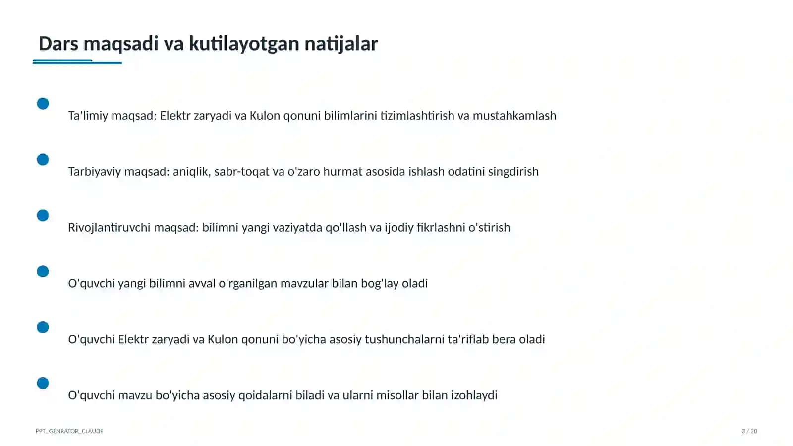 Elektr zaryadi va Kulon qonuni (8-sinf) 3