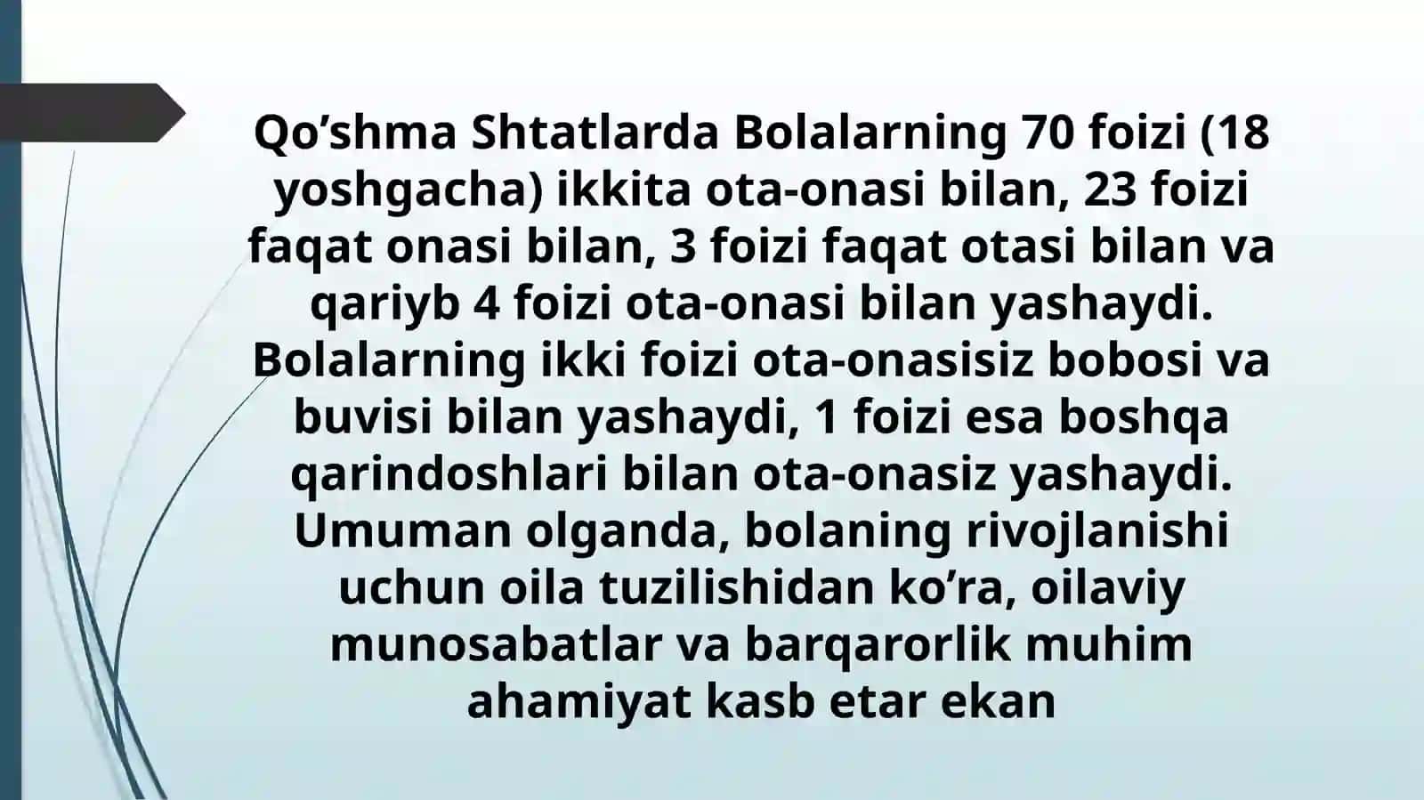 G'arbiy mamlakatlarda oila va oilada bola tarbiyasiga munosabat 3