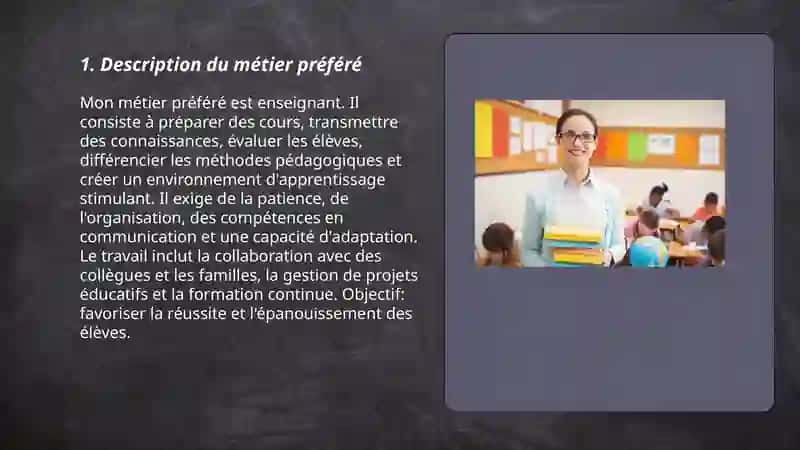 Mon metier prefere 3