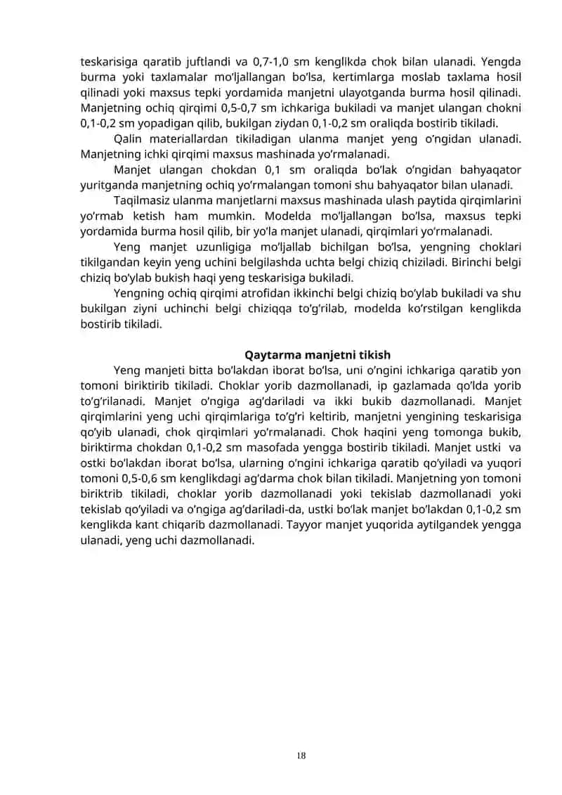 Tikuvchilik ishlab chiqarish tayyorlov yo’nalishi bo’yicha 3