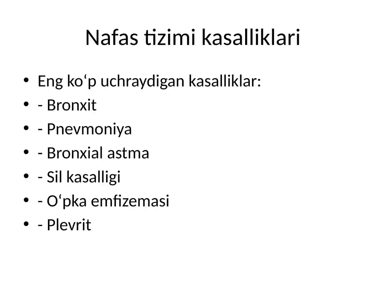 Nafas tizimi kasalliklari 3