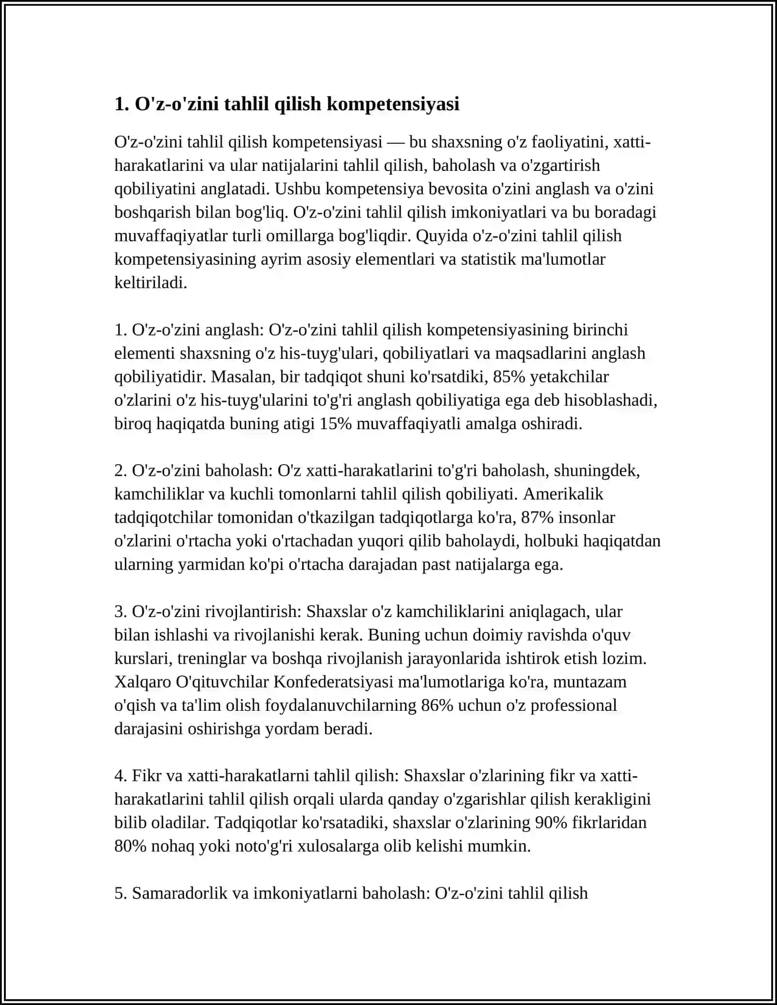 TAYANCH VA RIVOJLANISH SOXALARI KOMPITENSIYALARI 3