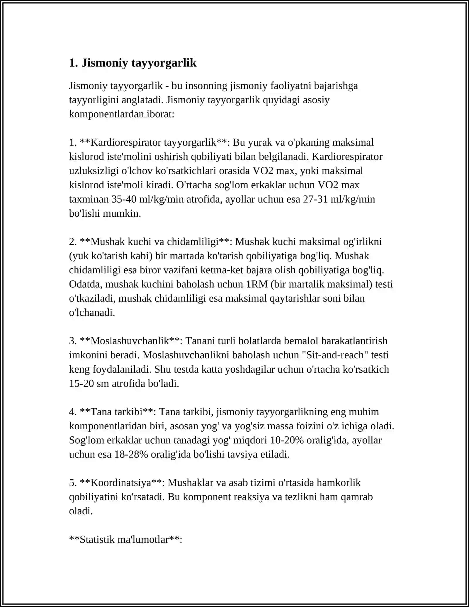 YENGIL ATLETIKADAN TAYORGARLIK TURLARINING O'RNI 3