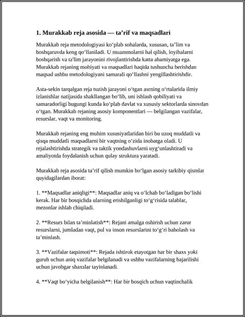 MURAKKAB REJA ASOSIDA 3