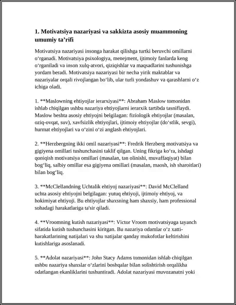 MOTIVA VA MOTIVATSIYANING SAKKIZTA ASOSIY MUAMMOLARI 3