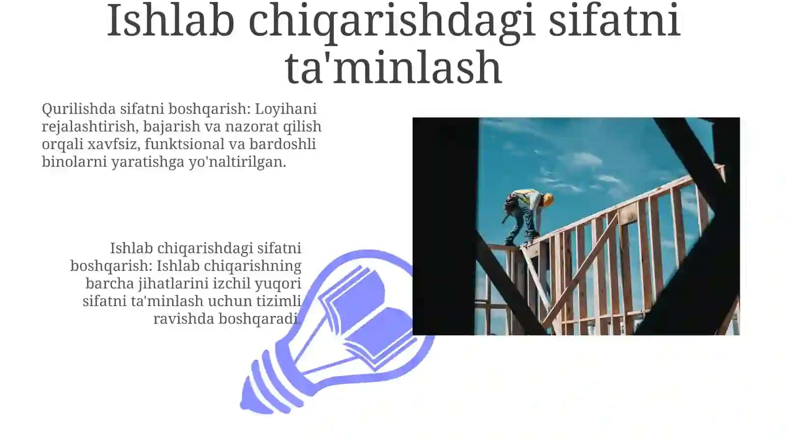 Ishlabchiqarish va Qurilish sohasida Sifat boshqaruvimenejmenti 3