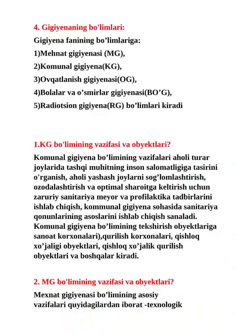 Gigiyena fanining asosiy vazifalari 3